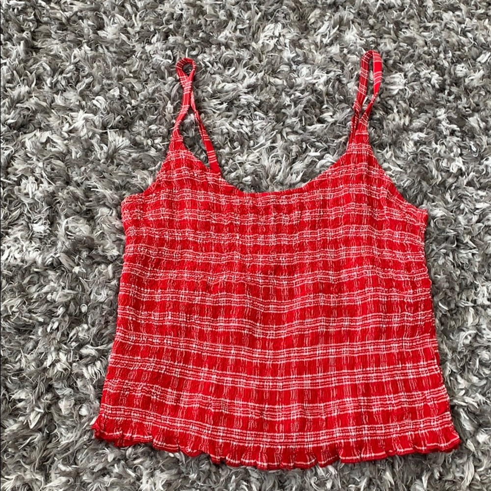 Red top stretchy feel